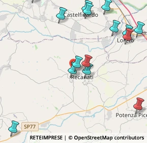 Mappa Via Baldassarri, 62019 Recanati MC, Italia (6.25368)