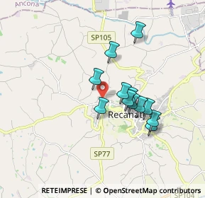 Mappa Via Baldassarri, 62019 Recanati MC, Italia (1.4325)