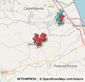 Mappa Via Tortora, 62019 Recanati MC, Italia (2.69667)