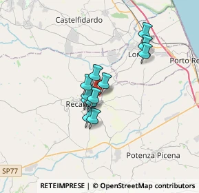 Mappa Via Tortora, 62019 Recanati MC, Italia (2.37083)