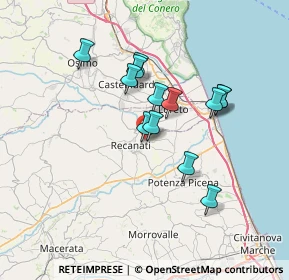 Mappa Via Tortora, 62019 Recanati MC, Italia (5.92923)