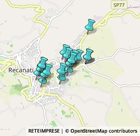 Mappa Via E. Mattei, 62019 Recanati MC, Italia (0.548)