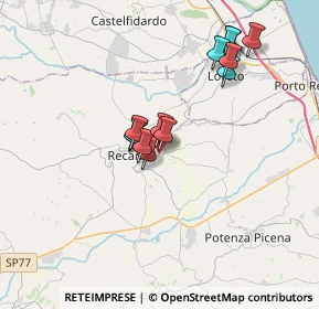 Mappa Via E. Mattei, 62019 Recanati MC, Italia (3.05846)