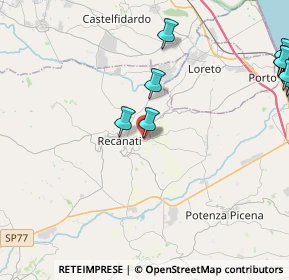 Mappa Via E. Mattei, 62019 Recanati MC, Italia (6.595)