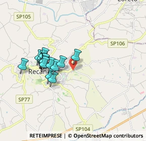 Mappa Via Osvaldo Calamanti, 62019 Recanati MC, Italia (1.62176)