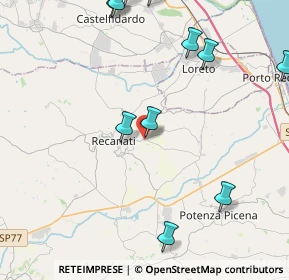 Mappa Via Osvaldo Calamanti, 62019 Recanati MC, Italia (5.51727)