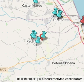 Mappa Via Osvaldo Calamanti, 62019 Recanati MC, Italia (4.74)