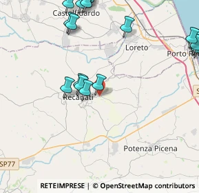 Mappa Via Osvaldo Calamanti, 62019 Recanati MC, Italia (5.8125)