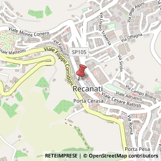 Mappa Corso Persiani, 13, 62019 Recanati, Macerata (Marche)
