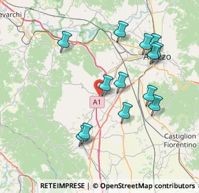 Mappa A1 - Autostrada del Sole, 52041 Civitella in Val di Chiana AR, Italia (7.78769)