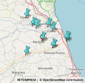 Mappa Via Pintura del Braccio, 62019 Recanati MC, Italia (6.30545)