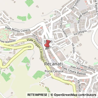 Mappa Corso Persiani, 44, 62019 Recanati, Macerata (Marche)