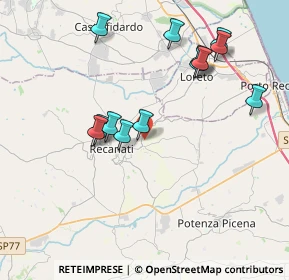 Mappa Strada Provinciale della Val di Chienti, 62019 Recanati MC, Italia (4.00615)