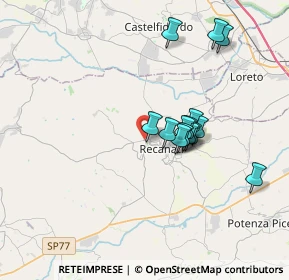 Mappa SP Montefano-Recanati, 62019 Recanati MC, Italia (3.09786)