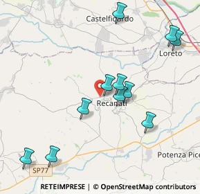 Mappa SP Montefano-Recanati, 62019 Recanati MC, Italia (4.28909)