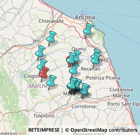 Mappa Via Macerata, 62010 Montefano MC, Italia (11.658)