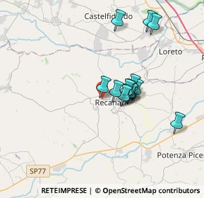 Mappa Viale della Ginestra, 62019 Recanati MC, Italia (2.9)