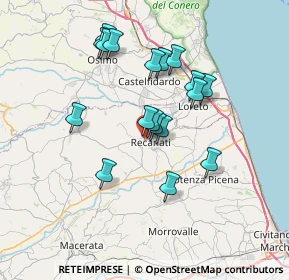 Mappa Viale della Ginestra, 62019 Recanati MC, Italia (6.41556)