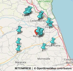 Mappa Viale della Ginestra, 62019 Recanati MC, Italia (7.0205)