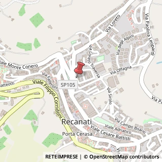 Mappa Via delle Conce, 3, 62019 Recanati, Macerata (Marche)