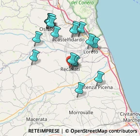 Mappa Via Venieri, 62019 Recanati MC, Italia (6.98389)