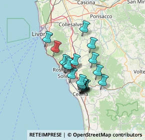 Mappa Vicolo del Picchianti, 57016 Rosignano Marittimo LI, Italia (9.2725)