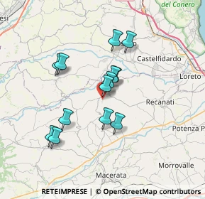 Mappa Via della Quercia, 62010 Montefano MC, Italia (6.02462)