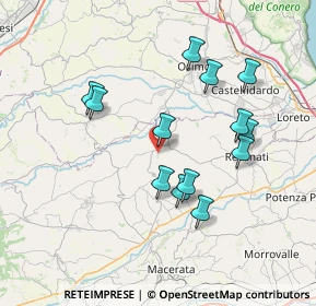 Mappa Via della Quercia, 62010 Montefano MC, Italia (7.13769)