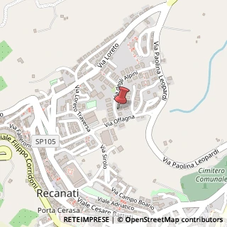 Mappa Via degli Alpini, 4, 62019 Recanati, Macerata (Marche)