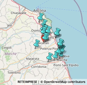 Mappa Via Offagna, 62019 Recanati MC, Italia (9.824)