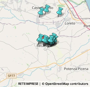 Mappa Via Offagna, 62019 Recanati MC, Italia (1.5335)