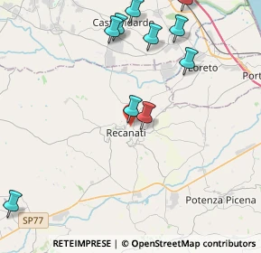 Mappa Via Offagna, 62019 Recanati MC, Italia (5.25818)