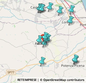 Mappa Via Offagna, 62019 Recanati MC, Italia (4.2525)