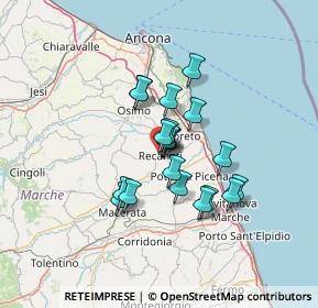 Mappa Piaggia di Castelnuovo, 62019 Recanati MC, Italia (9.8195)