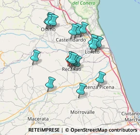 Mappa Piaggia di Castelnuovo, 62019 Recanati MC, Italia (6.34278)