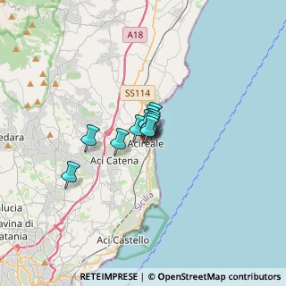 Mappa Via Camillo Benso Conte di Cavour, 95024 Acireale CT, Italia (1.43182)