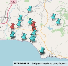 Mappa Via Lampedusa, 92013 Menfi AG, Italia (8.6145)