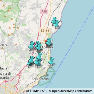 Mappa Via Cavour, 95024 Acireale CT, Italia (3.55333)