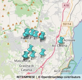 Mappa Via Giovanni Pacini, 95029 Viagrande CT, Italia (3.44714)