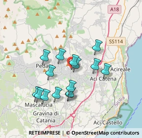 Mappa Via Giovanni Pacini, 95029 Viagrande CT, Italia (3.53533)