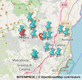 Mappa Via A. di Mauro, 95029 Viagrande CT, Italia (3.48375)