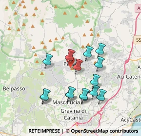 Mappa Via Sottomonte Troina, 95030 Pedara CT, Italia (3.83467)