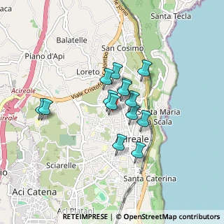 Mappa Via Luigi Einaudi, 95024 Acireale CT, Italia (0.695)