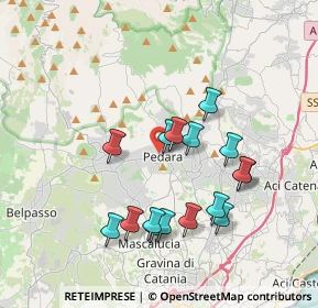 Mappa Via Pappalardo, 95030 Pedara CT, Italia (3.92375)