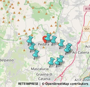 Mappa Via Simone del Pozzo, 95030 Pedara CT, Italia (3.58364)