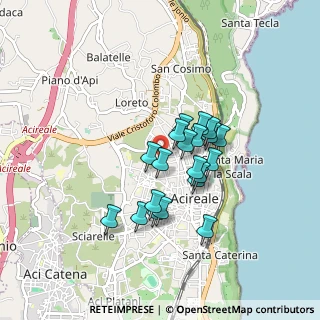 Mappa Via Giovanni Verga, 95024 Acireale CT, Italia (0.735)