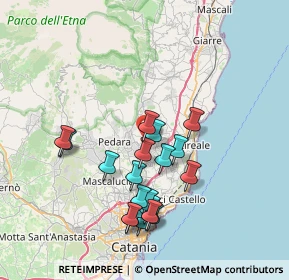 Mappa Via Messina, 95029 Viagrande CT, Italia (7.9995)