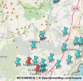 Mappa Via Mulino a Vento, 95039 Trecastagni CT, Italia (6.298)