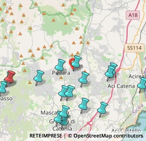 Mappa Via Mulino a Vento, 95039 Trecastagni CT, Italia (5.43647)