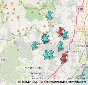 Mappa Via Mulino a Vento, 95039 Trecastagni CT, Italia (3.3025)